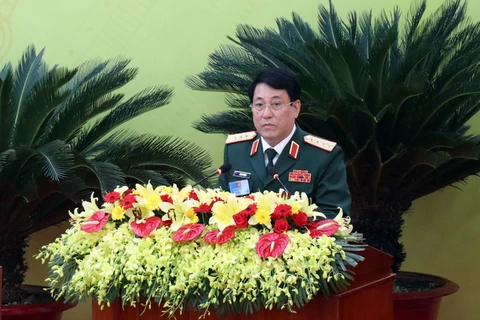 Đại tướng Lương Cường, Bí thư Trung ương Đảng, Chủ nhiệm Tổng cục Chính trị Quân đội Nhân dân Việt Nam. (Ảnh: Công Thử/TTXVN)