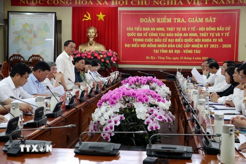Thượng tướng Võ Trọng Việt phát biểu tại làm việc. (Ảnh: Đoàn Mạnh Dương/TTXVN)