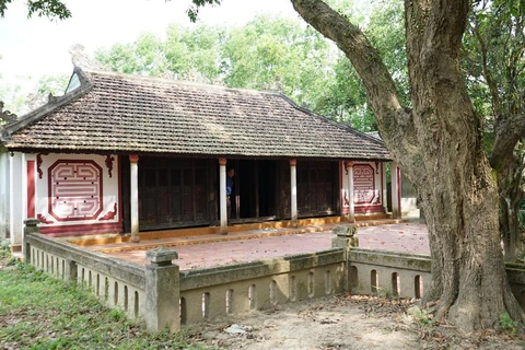 Ngôi nhà rường cổ của nhà thờ họ Nguyễn. (Ảnh: Thanh Thủy/TTXVN)