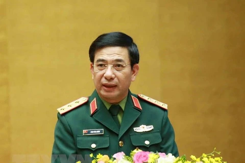 Thượng tướng Phan Văn Giang, Ủy viên Bộ Chính trị, Ủy viên Thường vụ Quân ủy Trung ương, Bộ trưởng Bộ Quốc phòng. (Ảnh: Phương Hoa/TTXVN)
