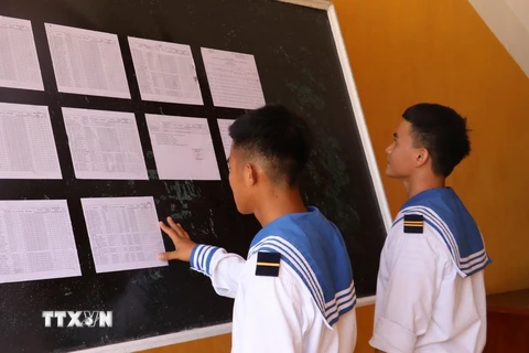 [Photo] Không khí chuẩn bị bầu cử trên quần đảo Trường Sa 