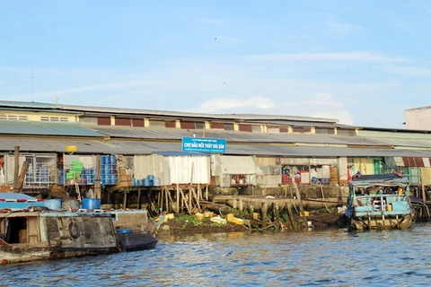Công ty TNHH Châu Việt Long bị phạt số tiền 36 triệu đồng vì vi phạm hành chính trong lĩnh vực bảo vệ môi trường tại Chợ đầu mối thủy hải sản, phường Bình Khánh, thành phố Long Xuyên, tỉnh An Giang. (Nguồn: cand)