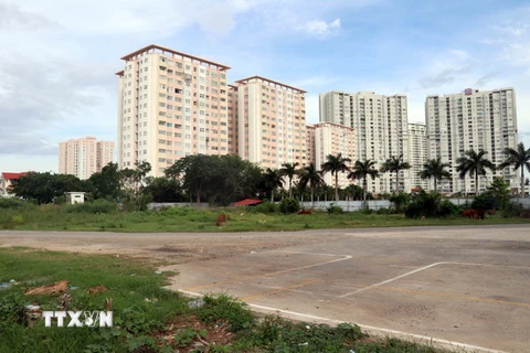 Khu đất 9.000m được quy hoạch là công viên hoàn chỉnh duy nhất của Khu trung tâm Chí Linh được chủ đầu tư đề nghị chuyển thành đất tái định cư. (Ảnh: Đông Hưng/TTXVN)