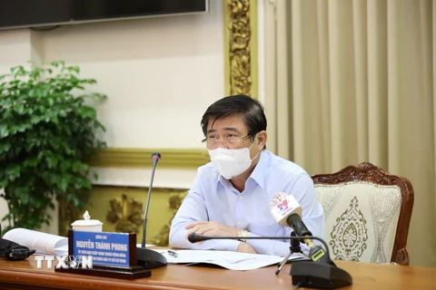 Ông Nguyễn Thành Phong, Chủ tịch UBND TP Hồ Chí Minh. (Ảnh: TTXVN phát)