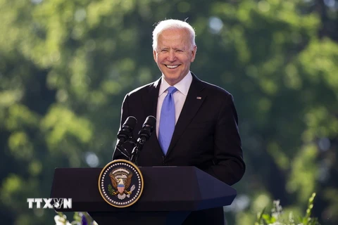 Tổng thống Mỹ Joe Biden bắt đầu chuyến công du kéo dài 8 ngày tới châu Âu ngày 9/6/2021. (Ảnh: AFP/TTXVN)