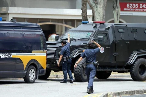 Cảnh sát Singapore. (Nguồn: straitstimes)