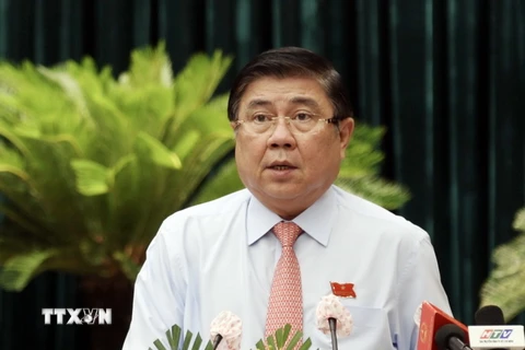 Ông Nguyễn Thành Phong, Ủy viên Trung ương Đảng, Phó Bí thư Thành ủy, Chủ tịch Ủy ban Nhân dân Thành phố Hồ Chí Minh. (Ảnh: TTXVN phát)