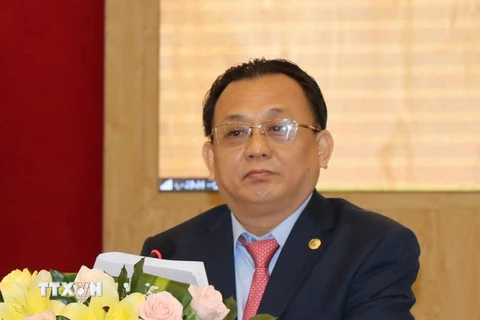 Ông Lê Hữu Hoàng, Phó Chủ tịch Thường trực UBND tỉnh Khánh Hòa phát biểu tại hội thảo. (Ảnh: Tiên Minh/TTXVN)