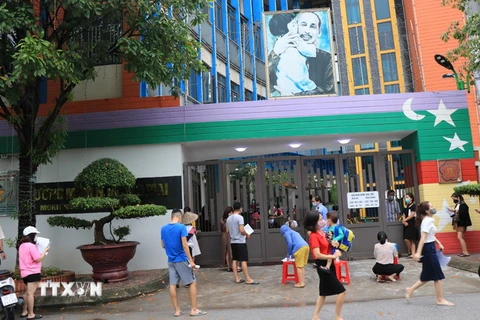 Trường Mầm non Sao Mai, phường Võ Cường, thành phố Bắc Ninh vừa ghi nhận chùm 6 ca bệnh. (Ảnh: Thanh Thương/TTXVN)