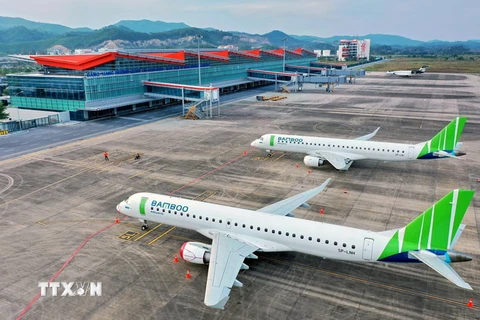 Hãng hàng không Bamboo Airways. (Ảnh: TTXVN phát)