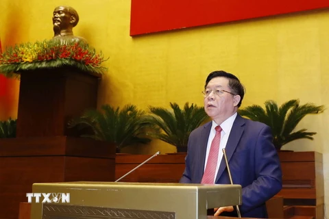 Ông Nguyễn Trọng Nghĩa, Bí thư Trung ương Đảng, Trưởng Ban Tuyên giáo Trung ương chủ trì hội nghị. (Ảnh: Phương Hoa/TTXVN)