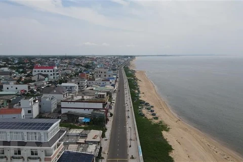 Toàn cảnh bãi ngang thị trấn Phước Hải, huyện Đất Đỏ. (Ảnh: Ngọc Sơn/TTXVN)