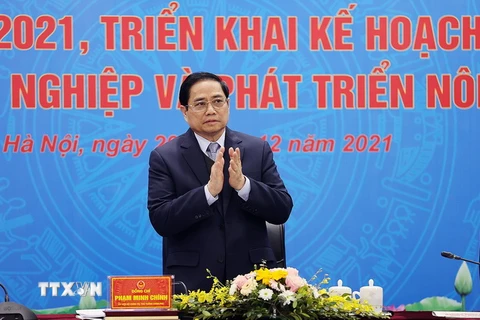 Thủ tướng Phạm Minh Chính dự hội nghị. (Ảnh: Dương Giang/TTXVN)