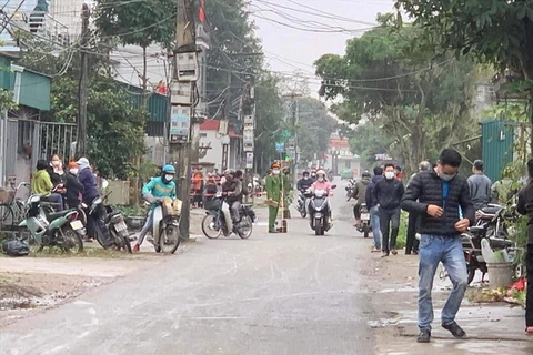 Hiện trường vụ án mạng xảy ra tại xã Quang Bình, huyện Kiến Xương, tỉnh Thái Bình. (Nguồn: laodong.vn)