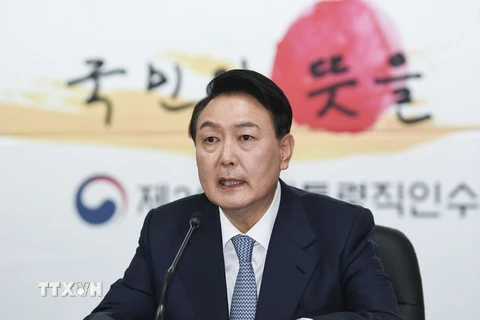 Tổng thống đắc cử Hàn Quốc Yoon Suk-yeol. (Ảnh: Yonhap/TTXVN)