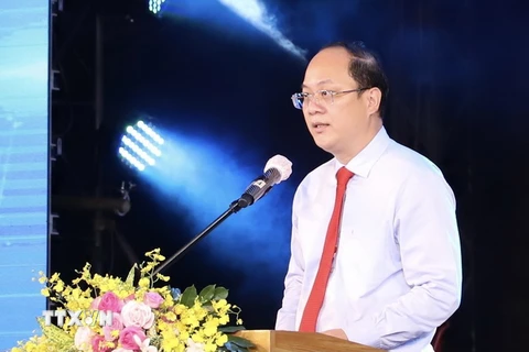 Phó Bí thư Thành ủy Thành phố Hồ Chí Minh Nguyễn Hồ Hải phát biểu. (Ảnh: Hồng Giang/TTXVN)