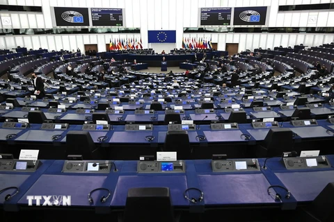 Toàn cảnh một cuộc họp Nghị viện châu Âu tại Strasbourg, Pháp. (Ảnh: AFP/TTXVN)