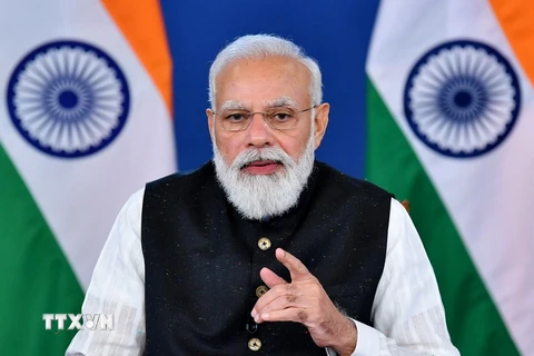 Thủ tướng Ấn Độ Narendra Modi phát biểu tại New Delhi. (Ảnh: AFP/TTXVN)