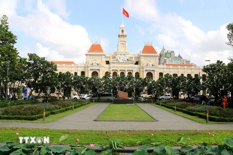 Trụ sở UBND TP Hồ Chí Minh. (Ảnh: Thanh Vũ/TTXVN)