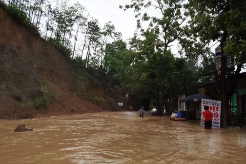 Một số nơi trên địa bàn tỉnh Lạng Sơn đã bị ngập úng do mưa lớn. (Nguồn:baolangson.vn)