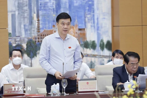 Phó Chủ tịch Quốc hội Nguyễn Đức Hải phát biểu. (Ảnh: Doãn Tấn/TTXVN)
