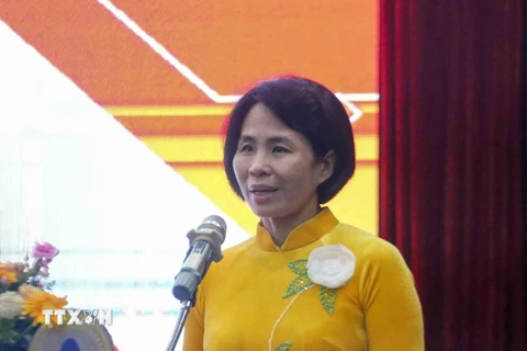 Bà Lê Thị Hoàng Yến, Phó Tổng cục trưởng Tổng cục Thể dục Thể thao, Phó Trưởng Tiểu ban Thông tin Truyền thông-Ban Tổ chức SEA Games 31. (Ảnh: Tuấn Đức/TTXVN)