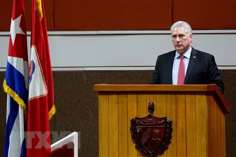 Chủ tịch Cuba Miguel Diaz-Canel. (Ảnh: AFP/TTXVN)