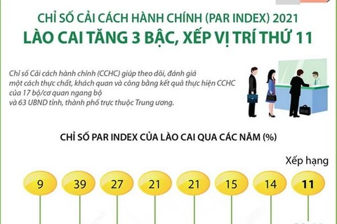 [Infographics] Lào Cai: PAR INDEX tăng 3 bậc, xếp vị trí thứ 11