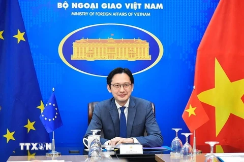 Vụ trưởng Vụ các tổ chức quốc tế, Trợ lý Bộ trưởng Ngoại giao Đỗ Hùng Việt. (Ảnh: TTXVN phát)