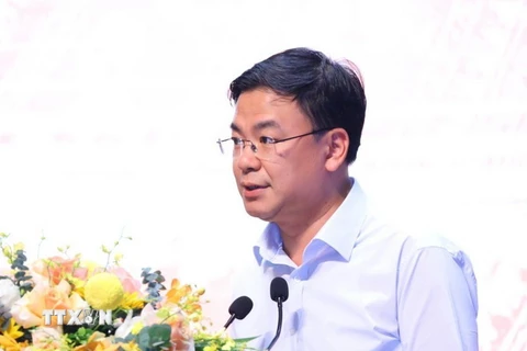 Thứ trưởng Bộ Ngoại giao Phạm Quang Hiệu, Chủ nhiệm Ủy ban Nhà nước về người Việt Nam ở nước ngoài phát biểu. (Ảnh: Văn Điệp/TTXVN)