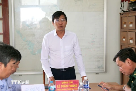 Chủ tịch UBND tỉnh Bình Thuận Lê Tuấn Phong phát biểu tại cuộc họp. (Ảnh: Nguyễn Thanh/TTXVN)