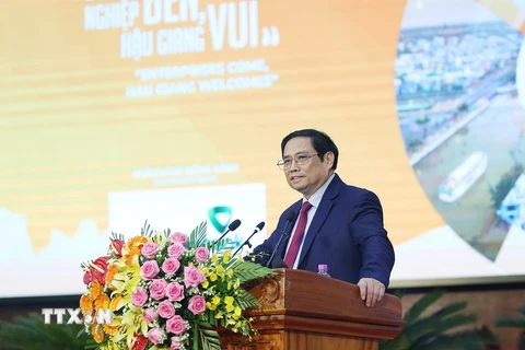 Hình ảnh Thủ tướng dự Hội nghị xúc tiến đầu tư tỉnh Hậu Giang 2022