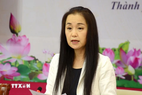 Bà Naomi Kitahara, Trưởng Đại diện Quỹ Dân số Liên hợp quốc tại Việt Nam. (Ảnh: Quốc Dũng/TTXVN)