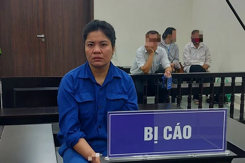 Bị cáo Bùi Thị Giang tại Tòa án. (Nguồn: tuoitre.vn)
