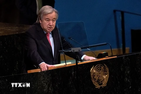 Tổng Thư ký Liên hợp quốc Antonio Guterres. (Ảnh: AFP/TTXVN)