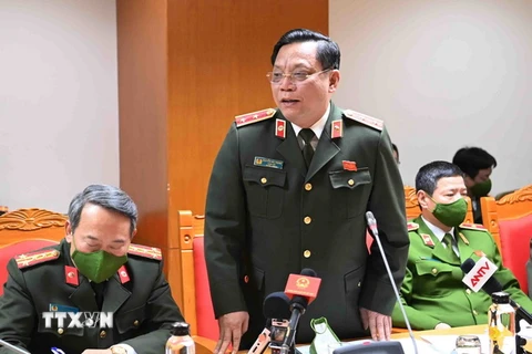 Trung tướng Nguyễn Hải Trung, Giám đốc Công an thành phố Hà Nội. (Ảnh: Phạm Kiên/TTXVN)