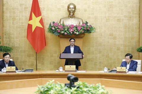 Thủ tướng Phạm Minh Chính chủ trì Phiên họp Chính phủ thường kỳ tháng 11 năm 2022. (Ảnh: Dương Giang/TTXVN)