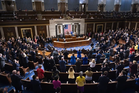 Quang cảnh một phiên họp Hạ viện Mỹ ở Washington, DC. (Ảnh: AFP/TTXVN)