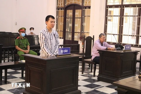 Bị cáo Hoàng Văn Thê tại phiên tòa. (Ảnh: TTXVN phát)