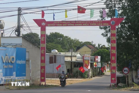 Xã Đăk Blà, thành phố Kon Tum đạt chuẩn nông thôn mới trong năm 2022. (Ảnh: Dư Toán/TTXVN)