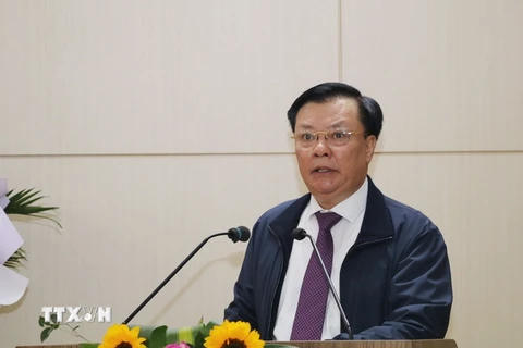 Ông Đinh Tiến Dũng, Bí thư Thành ủy Hà Nội. (Ảnh: Đức Phương/TTXVN)