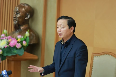 Phó Thủ tướng Trần Hồng Hà phát biểu tại cuộc họp. (Nguồn: báo điện tử Chính phủ)