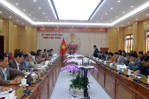 Một phiên họp của Ủy ban Nhân dân tỉnh Lâm Đồng. (Nguồn: Công thông tin điện tử tỉnh Lâm Đồng)