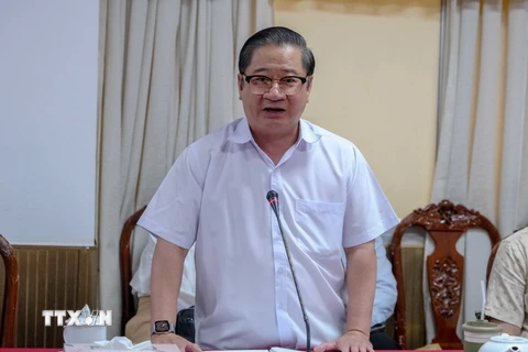 Chủ tịch UBND TP Cần Thơ Trần Việt Trường. (Ảnh: Thanh Liêm/TTXVN)