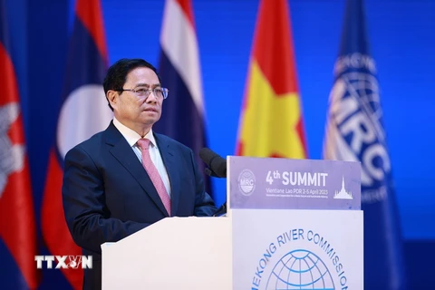 [Photo] Thủ tướng dự Hội nghị cấp cao Ủy hội sông Mekong quốc tế lần 4