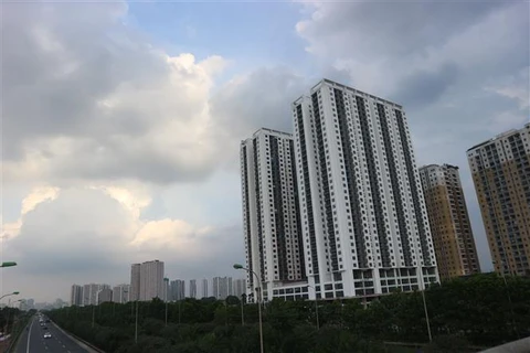 Cụm chung cư cao tầng tại xã An Khánh, huyện Hoài Đức (Hà Nội). (Ảnh minh họa: Mạnh Khánh/TTXVN)