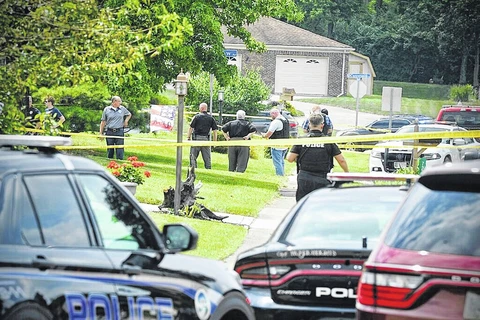 Cảnh sát điều tra vụ xả súng tại Ohio, Mỹ. (Nguồn: limaohio.com)