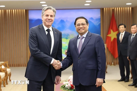 [Photo] Thủ tướng Phạm Minh Chính tiếp Bộ trưởng Ngoại giao Hoa Kỳ 