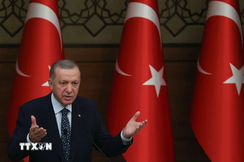 Tổng thống Thổ Nhĩ Kỳ Recep Tayyip Erdogan. (Ảnh: AFP/TTXVN)