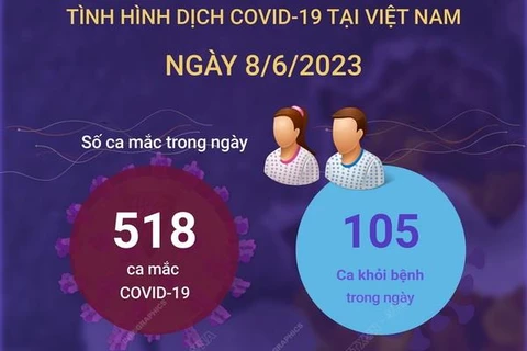[Infographics] Tình hình dịch COVID-19 ở Việt Nam ngày 8/6